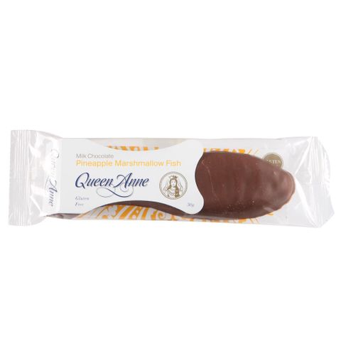 QUEEN ANNE CHOCOLATE FISH PINEAPPLE 50G