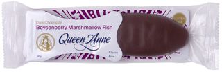 QUEEN ANNE DARK CHOC FISH BOYSENBERRY