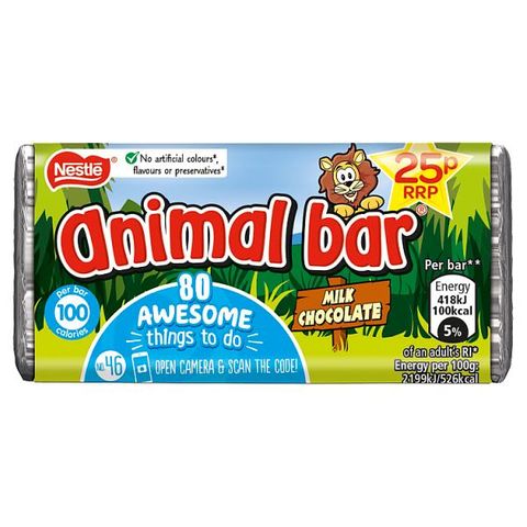 Animal Bar Milk Chocolate 19g