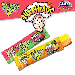 WARHEADS SOUR! TAFFY 2IN1 TROPICAL