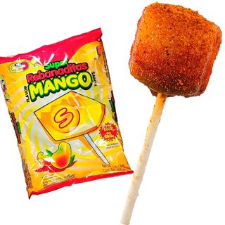 SUPER REBANADITAS MANGO LOLLIPOP WITH CHILL POWDER