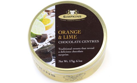 SIMPKINS CHOC-CENTRED LIME & ORANGE DROPS