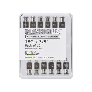 MAXIMUS Needles 18G x 3/8. Pack of 12