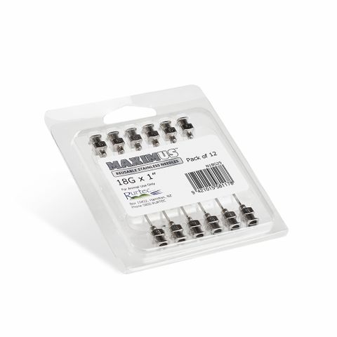 MAXIMUS Needles 18G x 1 Pack of 12