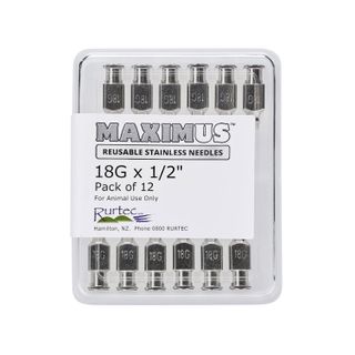 MAXIMUS Needles 18G x 1/2. Pack of 12