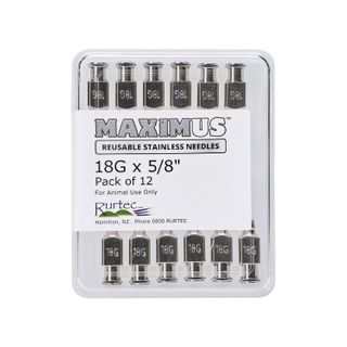 MAXIMUS Needles 18G x 5/8.  Pack of 12