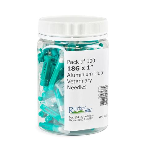 Needles Alum Hub 18G x 1 100 Pack