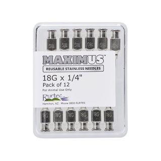 MAXIMUS Needles 18G x 1/4. Pack of 12