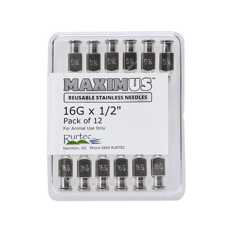 MAXIMUS Needles 16G x 1/2. Pack of 12