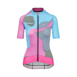 Bioracer Epic Kontur Womens Jersey Pink Blue - L