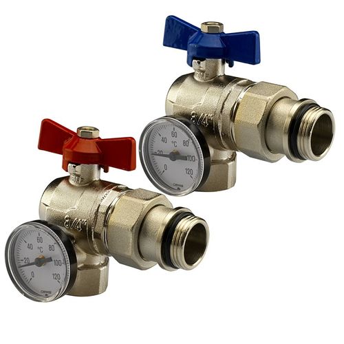 Ivar 1" UF Angle Ball Valve set& Gauges