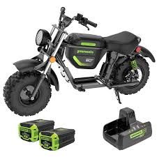 Greenworks 60V Stealth Mini Bike 2x 8.0ah Kit