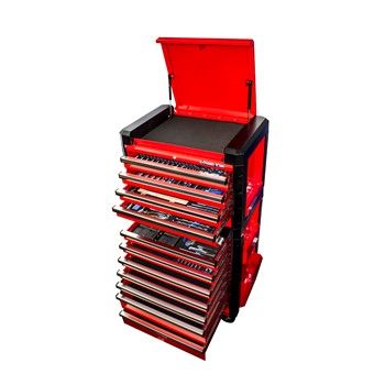 KT 352 PCE Tool Set (Met & Imp) in 4 Drawer Box & 7 Drawer Roll Cab - SS Trim