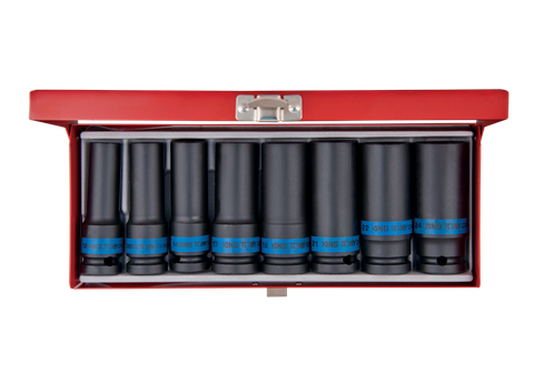 King Tony 1/2dr Deep Impact Socket Set 8pce 12-24mm