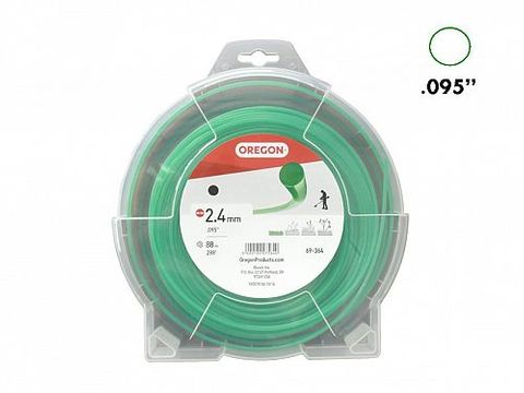 2.4 Nylon 1LB (88m) Oregon Green (.095) Round