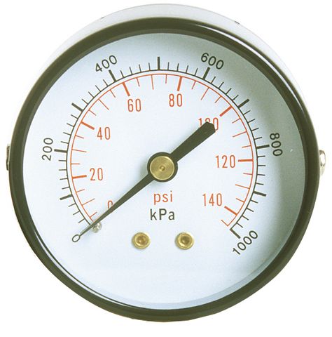 Gauge Air 50mm 1000kPa (150psi) 1/4