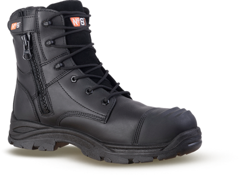 Apex Linesman Zip Safety Boot Black UK4 (EU38)