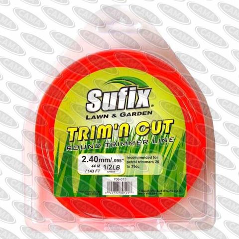 Sufix 2.4mm Round 1/2lb Nylon (.095) Trim 'n Cut