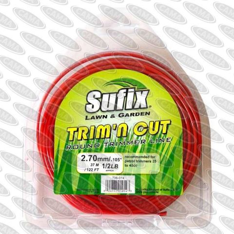 Sufix 2.7mm Round 1/2lb Nylon (.105) Trim 'n Cut