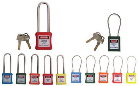 Lockout - Steel w. ABS Body Safety Padlock - Orange