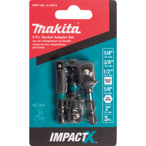 ImpactX Socket Adapt 1/2" (12.7mm) -  2" (51mm) 3 Piece