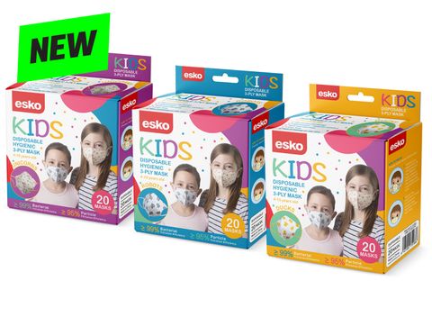 Esko Kids 3ply Disp. Hygienic Mask Box of 20 - Duck