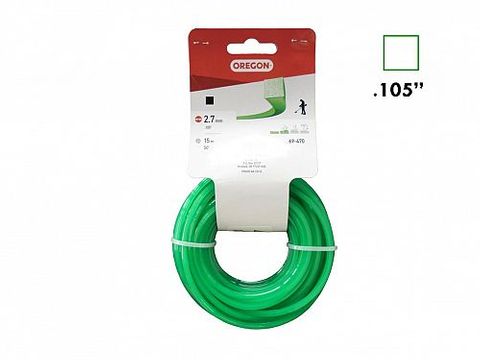 2.7 Nylon 15m Oregon Green (.105) Square