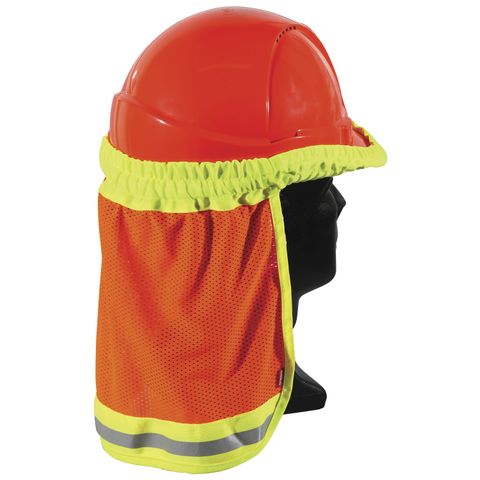 Esko Hi-Vis Hard Hat Elastic Sun Shield, Orange
