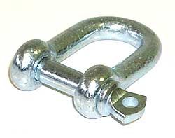 D Shackle, Jaw Wid 19mm, (3/4")