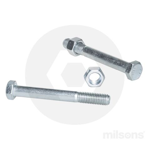 Gr8 UNC 9/16x3-1/2 Zinc Bolt/Nut