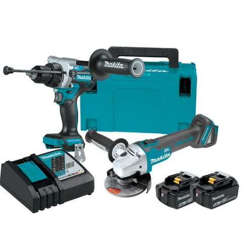 18V LXT Brushless 2-Piece Hammer Drill / Angle Grinder Kit DLX2413TJ