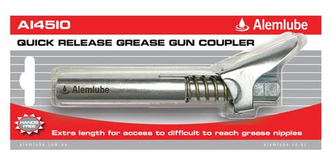 Alemlube Quick Release Grease Coupler Long BSP