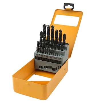 Tolsen 25Pcs HSS Twist Drill Bits Set Metal Case  1-13mm