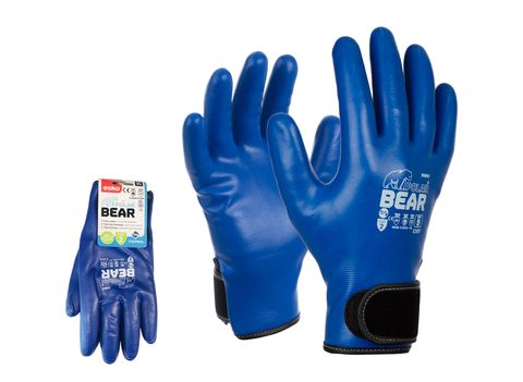 Blue Fully Coated Esko Polar Bear Gloves Thermal Lined Size 10 (XL)