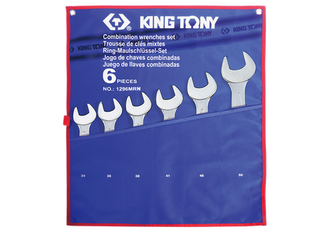 King Tony 6pc R/Oe Wrench Set Tet Pouch 34-50mm