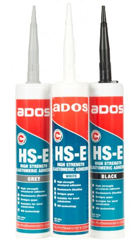 ADOS HS-E High Strength Elastomeric Adhesive Grey 400g
