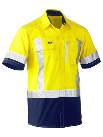 Uni BW Flx & Move SS Tape Utility Shirt Hi Viz Y/N 3XL