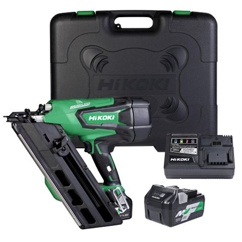 18v Gasless 90mm Framing Nailer with x2 BSL36A18 Batteries & Rapid Charger