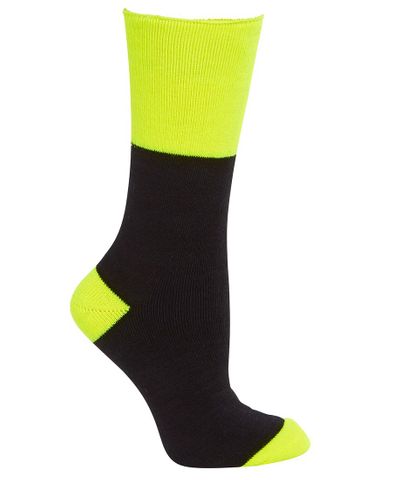 JB's Work Sock (3 Pack) Black/Lime - King