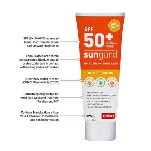 SunGard SPF 50 Sunscreen 125ml Tube