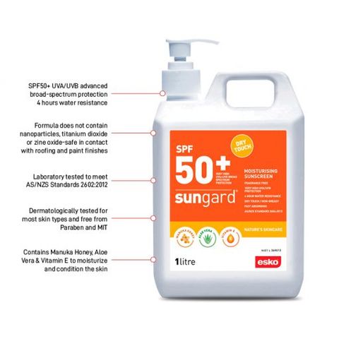 SunGard SPF 50 Sunscreen 1L Pump Bottle
