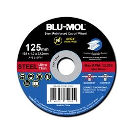 125x1.0x22 Blu-Mol Cut-Off Wheel per Disc