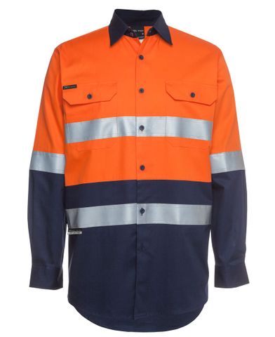 JB'S HI VIS (D+N) L/S 190G WORK SHIRT