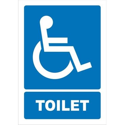 Disabled Toilet Icon & Sign