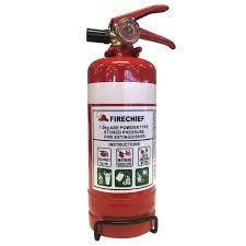 Firechief 1.0kg ABE Dry Powder Fire Extinguisher c/w Bracket