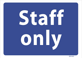 Staff Only Screenprint on PVC 340x240mm