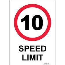10 Km Speed Limit Sign 450mmx300mm