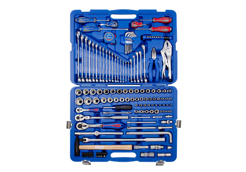 King Tony 1/4-3/8-1/2 - Combination Socket Set Plas 143 Pces (6 Pt)