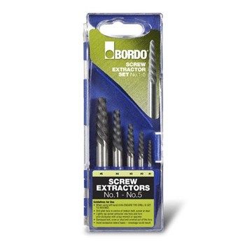 Bordo 5pc Screw Extractor Set (No Drills)