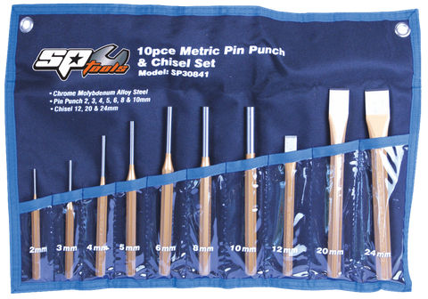 SP Tools Pin Punch and Chisel Set 10pc